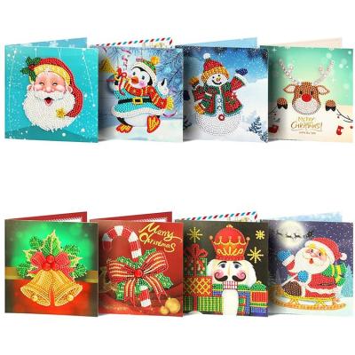 China Ideal diy UK gifts 5d diamond painting around Christmas creative drill greeting thank you cards for sale