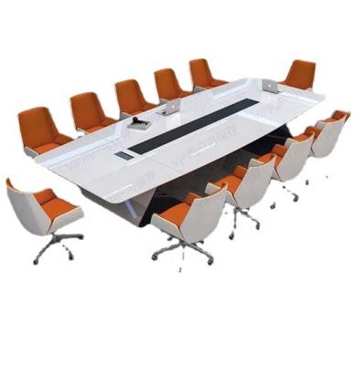 China Adjustable (height) Contemporary Meeting Table Wooden Office Furniture Meeting Conference Table Custom Wood Conference Tables for sale