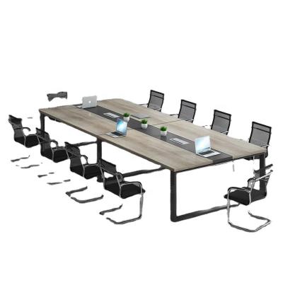 China Adjustable (height) Customized Mesa de oficina conferencias Office Furniture Wooden MFC Modern  Long Table Office Training Meeting Conference Table for sale