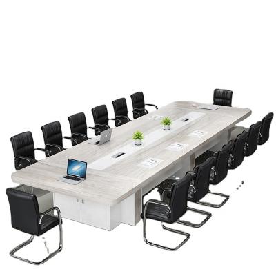 China Adjustable (height) Mesa oficina conferencias Customized 8 10 12 14 person seat wood Conference desk meeting table for office for sale