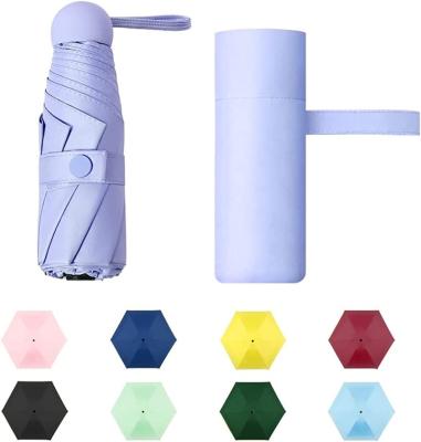 China Cute Popular Compact Travel Sun & Rain Umbrella Windproof Portable Mini Folding Umbrella for Girls Women for sale