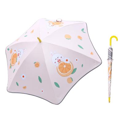 China Modern Reflective Strip New Creative Cute Cartoon Rain Safe Round Corner Kid Umbrella Custom LOGO for Children for sale