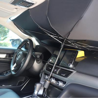 China Geometric 2023 Hot Selling Car Umbrella Wind Shield Sun Shade Front Window Sunshade Windscreen Car Umbrella for sale