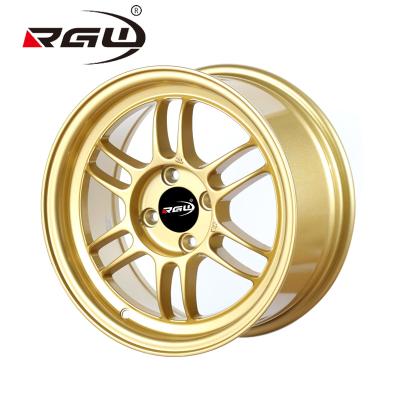 China LH07 Aluminum Alloy Custom 14x5.5 Passenger 8x114.3 4x100/110 PCD Beadlock 4 Hole 14 Inch Mags Casting Aluminum Universal Alloy Car Wheel Rim for sale