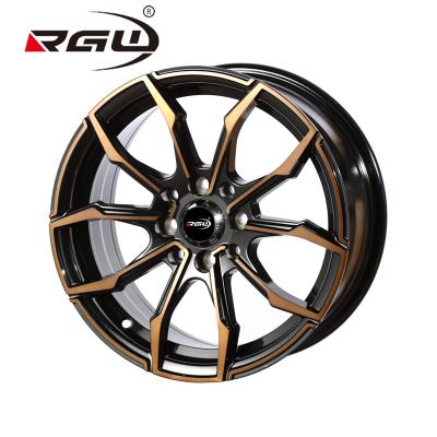 China New Designs LH80 Alloy Classic 4x100 15x7J Black Machine Face Aluminum Alloy 15x6.5 Wheel Rims 114.3 15 Inch 4 Hole For Touring Car for sale