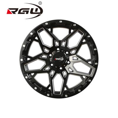 China 5531 Aluminum Apply 20 Inch Bully Prado Black Pajero 6*139.7 Milled Splines And Rivets Off-Road Suvs Wheel Rims for sale