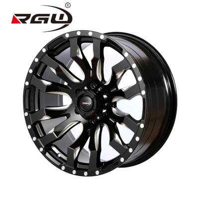 China Aluminum Alloy 0215 20 Inch SUV Aftermarket Staggered Off Road Alloy Car Skirts Velg Mobil 6 Lugs 6 Holes 20x9 PCD 6x139.7 4x4 Off-Road Wheels for sale