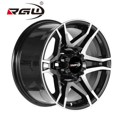 China 6029 Deep Concave Black Aluminum Alloy Car Mags 6 Spoke Offroad Plate 15x8 6 Hole 6x139.7 6 Hole Rack 15 Inch Off Road Wheel Rim For Sale for sale