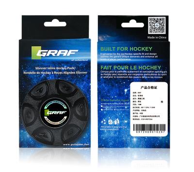 China GRAF 76.4MM&76.4MM&27.4MM Skate 120g Roller Wear Resistant Outdoor Hockey Puck for sale