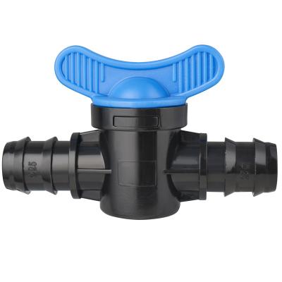 China Irrigation Male-Male Big Diameter 25 Threaded PE Pipe Valve For Drip Irrigation Piping for sale