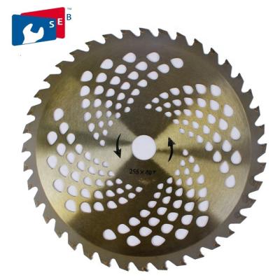 China For Cutting Grass Trunk CTT Grass Saw Blade Circular Cutter Blade 255mm For Lawn Grass Bush for sale