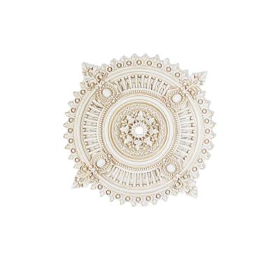 China French Guanyu High Quality PU Ceiling Medallion Decorative Ceiling Fan Medallion Round Home Lighting PU Ceiling Medallion for sale