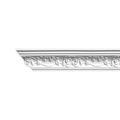 China Durable Eco-friendly Wholesale Pu Border High Quality Decoration Polyurethane  Carved Cornice For Wall And Ceiling for sale