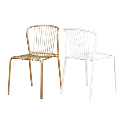 China Dining Chair Free Sample Living Room Gold Metal Fabric Ded Room Wire Chair With Back Mesh Outdoor Egg Platner Arm Silver Blue Base for sale