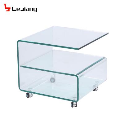 China EASY CARRY Free Sample Fancy Legs Living Room White Gold Half Moon Red Acrylic Coffee Table For Coffee Table for sale