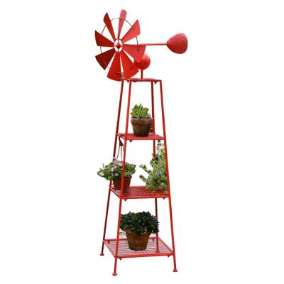 China Environment-frendly Red Hot Selling Environment-frendly Yard Iron Windmill Weathervane Garden Stake Ornamental Garden Decoration for sale