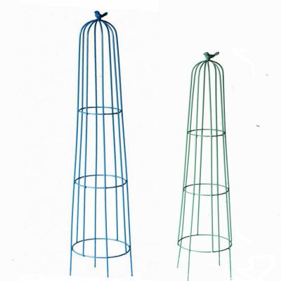 China Eco-friendly Made in China Factory Garden Flower Trellis Metal Wire Birdcage Frame Plant Support Rack Climbing Rack for sale