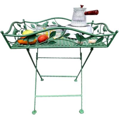 China Green Modern Outdoor Folding Metal Space Saving Hot Selling Tray Beside End Coffee Tea Side Table for sale