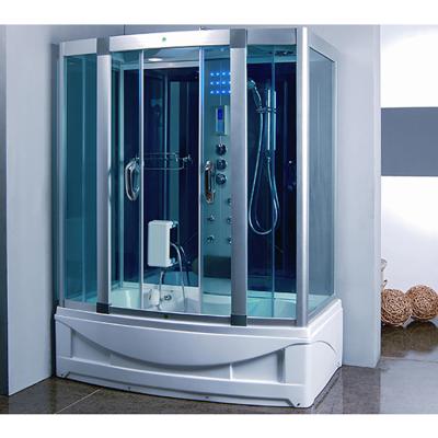 China Modern Steam Shower Tempered Glass Aluminum Alloy Frame Bathroom Shower Tub Combination Steam Shower Room for sale