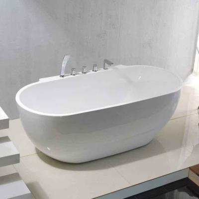 China Eco-friendly Material Acrylic Bathroom Freestanding Soaking Bathtub With Faucet for sale