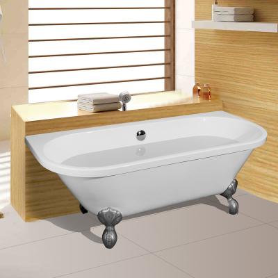 China Eco - Friendly Material Fashionable Acrylic Durable Bathtub Freestanding White Bathtub for sale