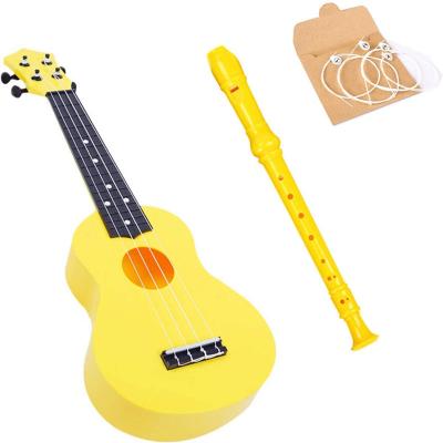 China ABS ABS Ukulele for Kids Ukulele Beginner with German Groove Recorder 21 inch for sale