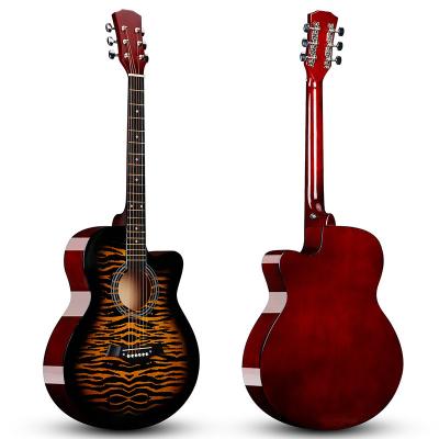 China Custom Basswood 40 Inch Acoustic Cutaway Guitar with Cheapest Price for sale