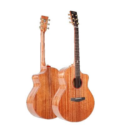 China solid mahogany cutaway guitar all solid mahogany wood acoustic guitar for sale