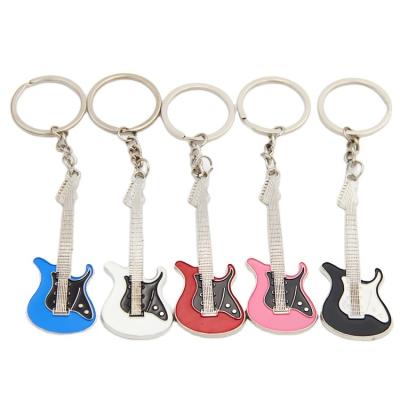 China Keepsake gift& Promotional Custom Novelty Gifts Key Chains Charms Metal Guitar Key Chain for sale