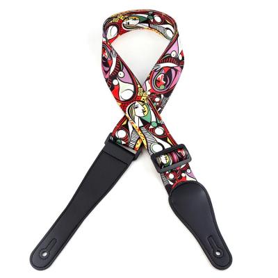 China New Totem Ukulele Strap Acoustic Guitar Strap Adjustable Bass Bass With Pick Holder for sale