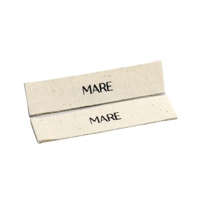 China Sustainable Custom Printed Logo Clothing Labels Cotton & Satin Care Labels Tags With Wash Instruction for sale