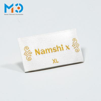 China Washable High Quality Custom Fashion Woven Labels luxury neck label woven For Clothes for sale