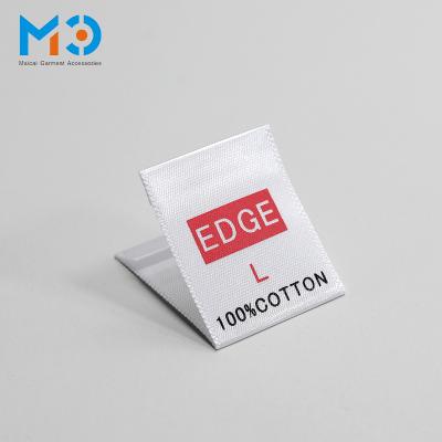 China Sustainable Custom Brand Logo Print Washing Care Satin Label For Garment Clothing for sale