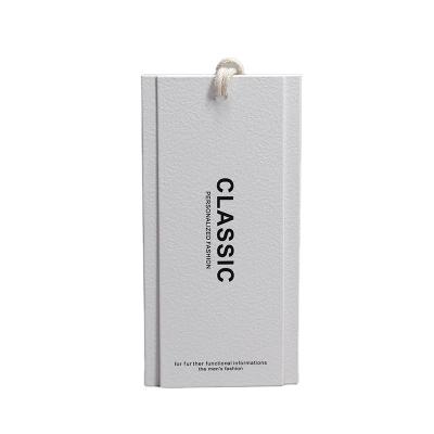 China Sustainable Custom Printed Logo Luxury Hanging Labels Clothing Tags,Factory Customize Hang Tag String Garment Swing Hangtags for sale