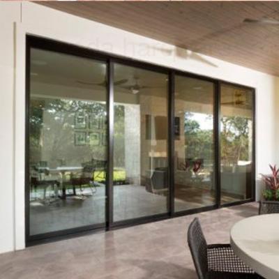 China Heat Insulation Aluminum Tempered Glass Sliding Door for sale