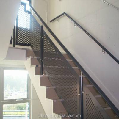 China Balcony stair/deck/porch fencing indoor prefab wrought iron metal stair railing for safty use for sale