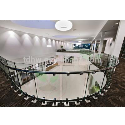 China Shopping Mall Frameless Glass Mall Railing With Fascia Mount Glass Railings for sale