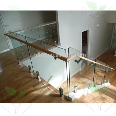 China Frameless balcony solid railng railings fixed to low wall for sale