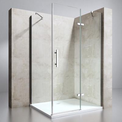 China Best Price Easy Clean Shower Door With Tempered Glass And Stainless Steel Fixture for sale