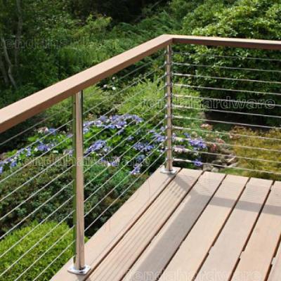 China Residential Fence Balcony 316 Stainless Steel Wire Railings for sale