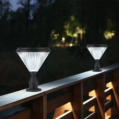 China Solar Garden Pillar Lamp Customized Style Housing Estate Pillar Lantern Gate Solar Column Lamp for sale