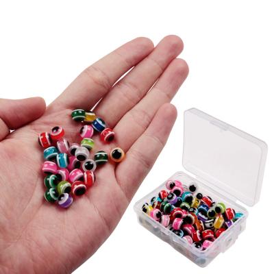 China TIANRUN 100PCS 5mm 6mm 8mm Mixed Colorful 3D Eyes Fishing Round Bead Box DZ-1 for sale