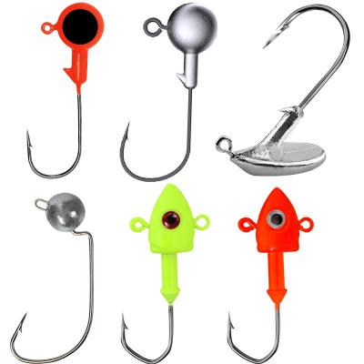 China TIANRUN 1g 5g 7g 10g 14g Wholesale Lead Head Mini Jig Hook With Various Weight Round Hook for sale