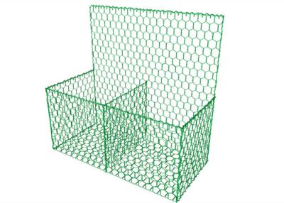 China 2x1x0.5m Heet Ondergedompeld Gegalvaniseerd pvc Met een laag bedekt Gabion Doos Groen Overstromingsbeheer Te koop