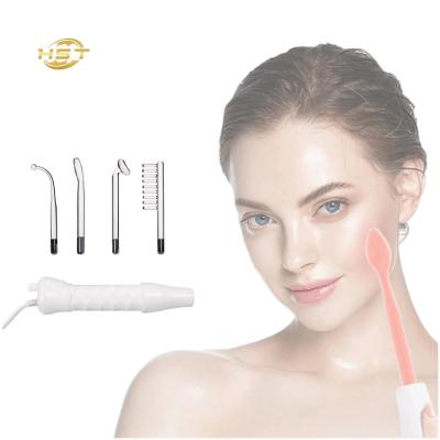 China Cheap Face Lift Factory Price 4 in 1 Portable Handheld High Frequency Facial Acne Treatment Machine Skin Therapy Wand for sale