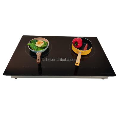 China Induction radiant cooktop induction cooker double hob hotel induction cooker smart electric hot plate 2 burner for sale