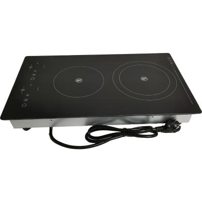 China New model hotel double cooker hob double heads infrared cooktop infrared cooktop two burner infrared stove with factory price for sale