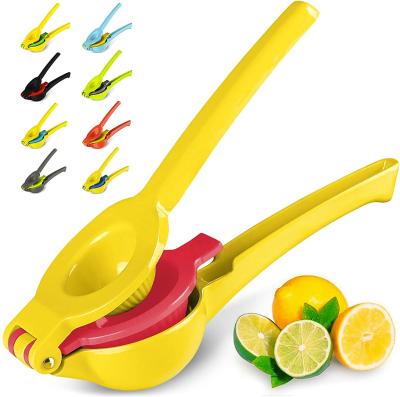 China Stocked Shipping & Handling Wholesale 2 in 1 Premium High Quality Metal Citrus Squeezer Lemon Squeezer Manual Lime Juicer for sale