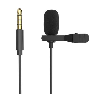 China Lavalier Microphone Recording 3.5mm Wired Live Broadcast Lavalier Microphone For Mobile Phone Computer for sale