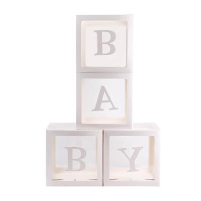 China Transparent Amazon Baby Shower Box Baby Shower Blue Box Baby Shower Balloon Box Baby Shower Decorations for sale